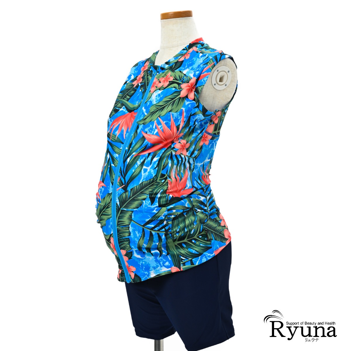 【SALE】【65%OFF】リゾート柄ノースリーブマタニティ水着 SA2112R-MT