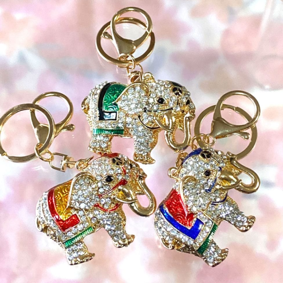 象（ゾウ）キーホルダー Aタイプ｜エナメル仕上げの可愛いバッグ