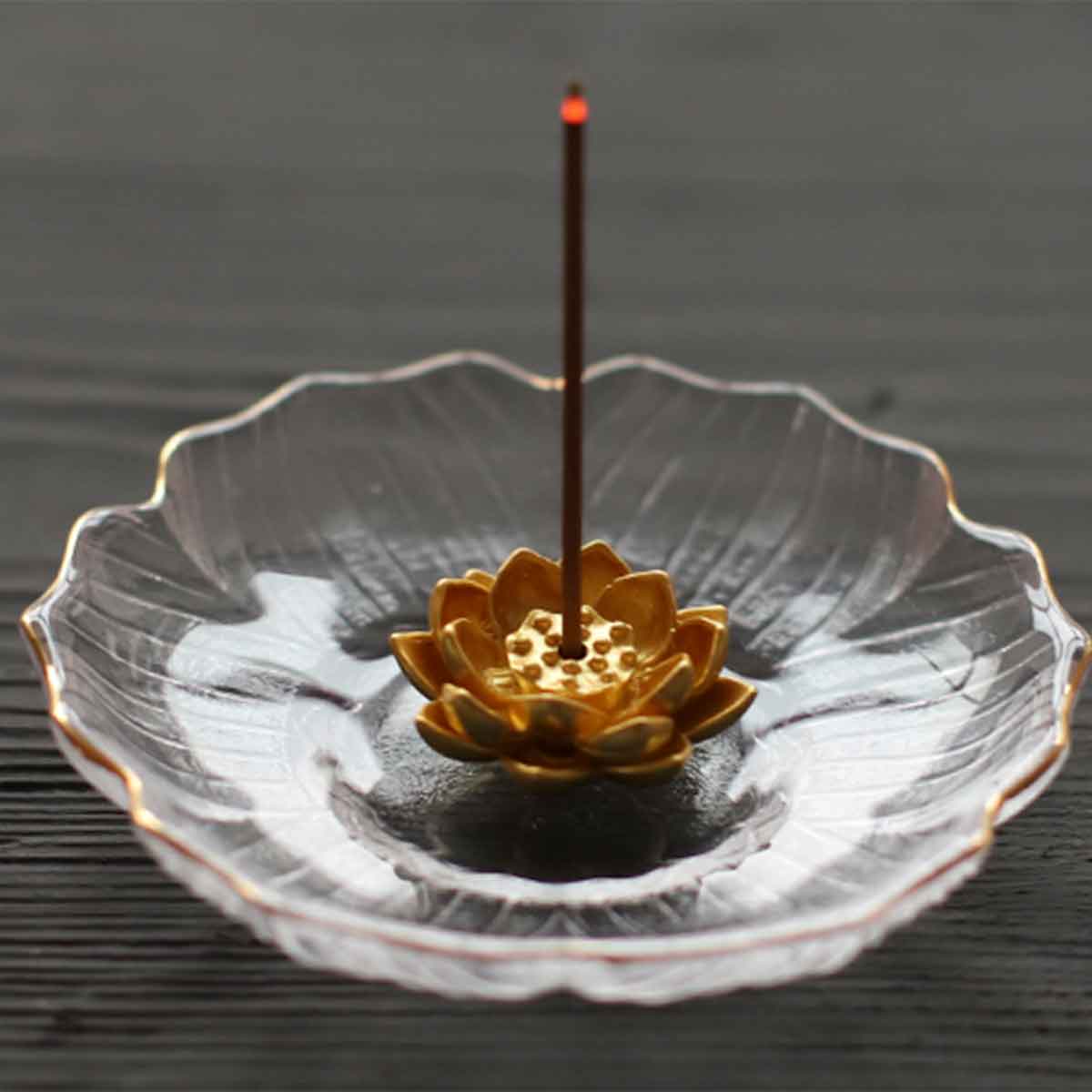 お香立て ガラス｜和モダンな香立て・香皿セット（アンティーク調