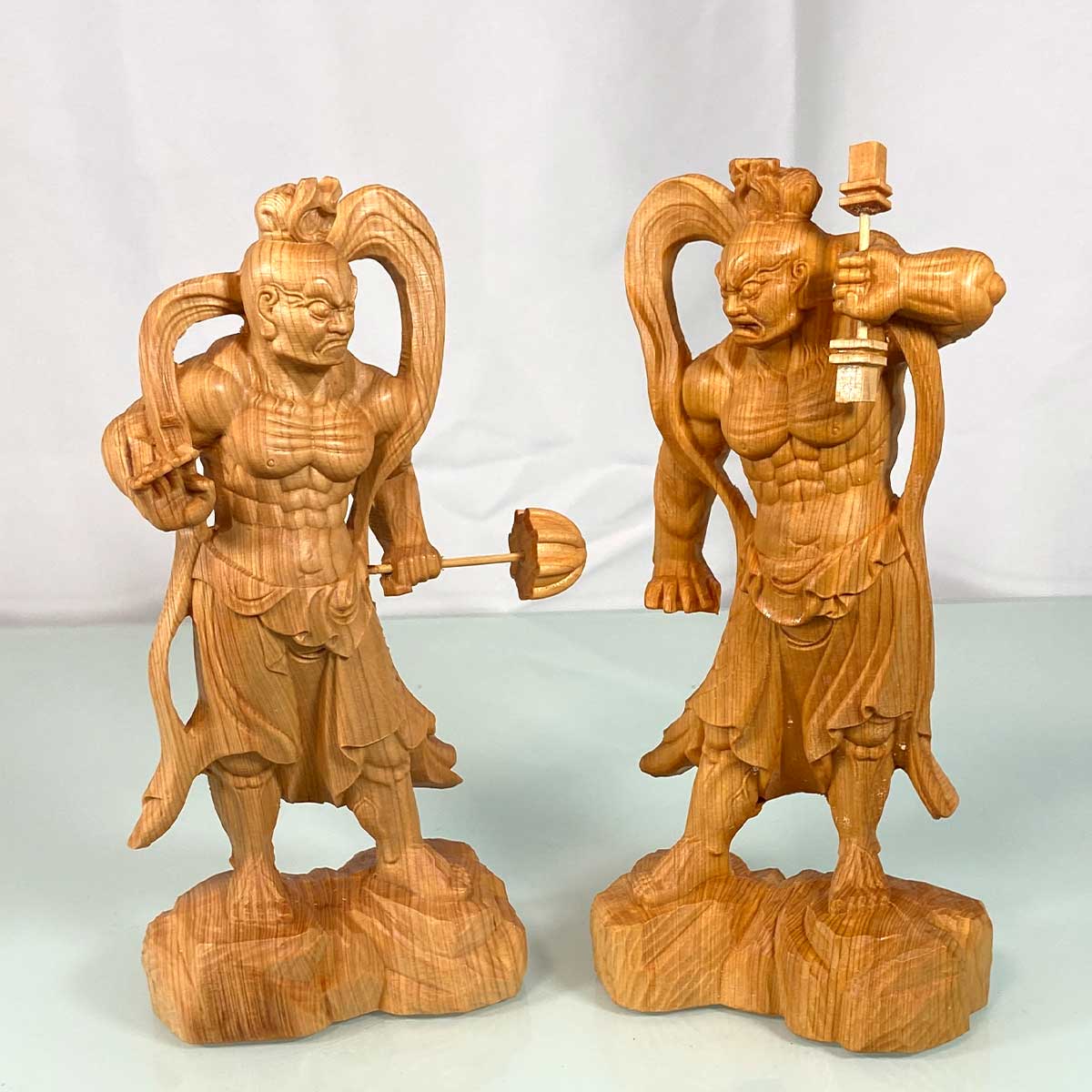 金剛力士像　仁王像　阿形　吽形　あうん　全長約２０cm　二体一対セット Amazon.co.jp: 金剛力士像 仁王像 阿形 吽形 あうん 全長約