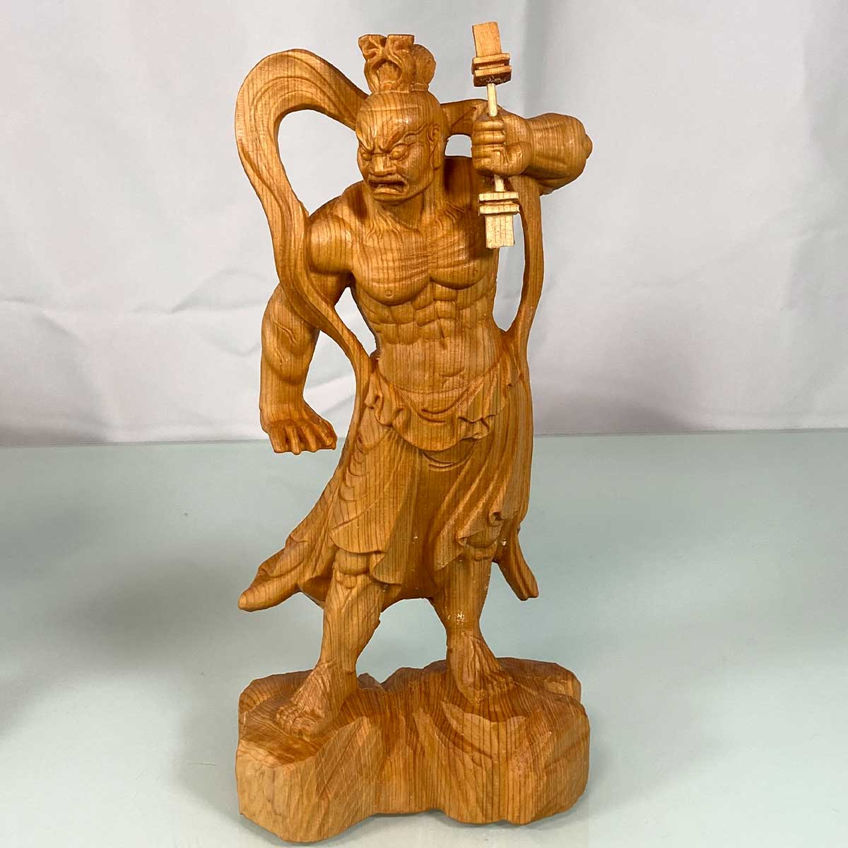 木彫　仁王像頭部？　不動明王頭部？　相撲取り？値下げ 木彫 仁王像頭部？ 不動明王頭部？ 相撲取り？値下げ