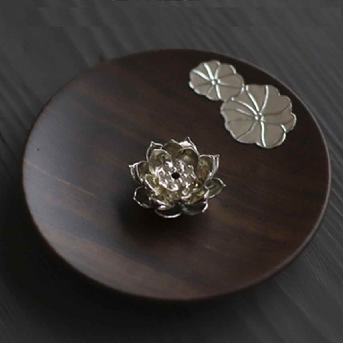 お香立て 木の皿｜和モダンな香立て・香皿セット（アンティーク調