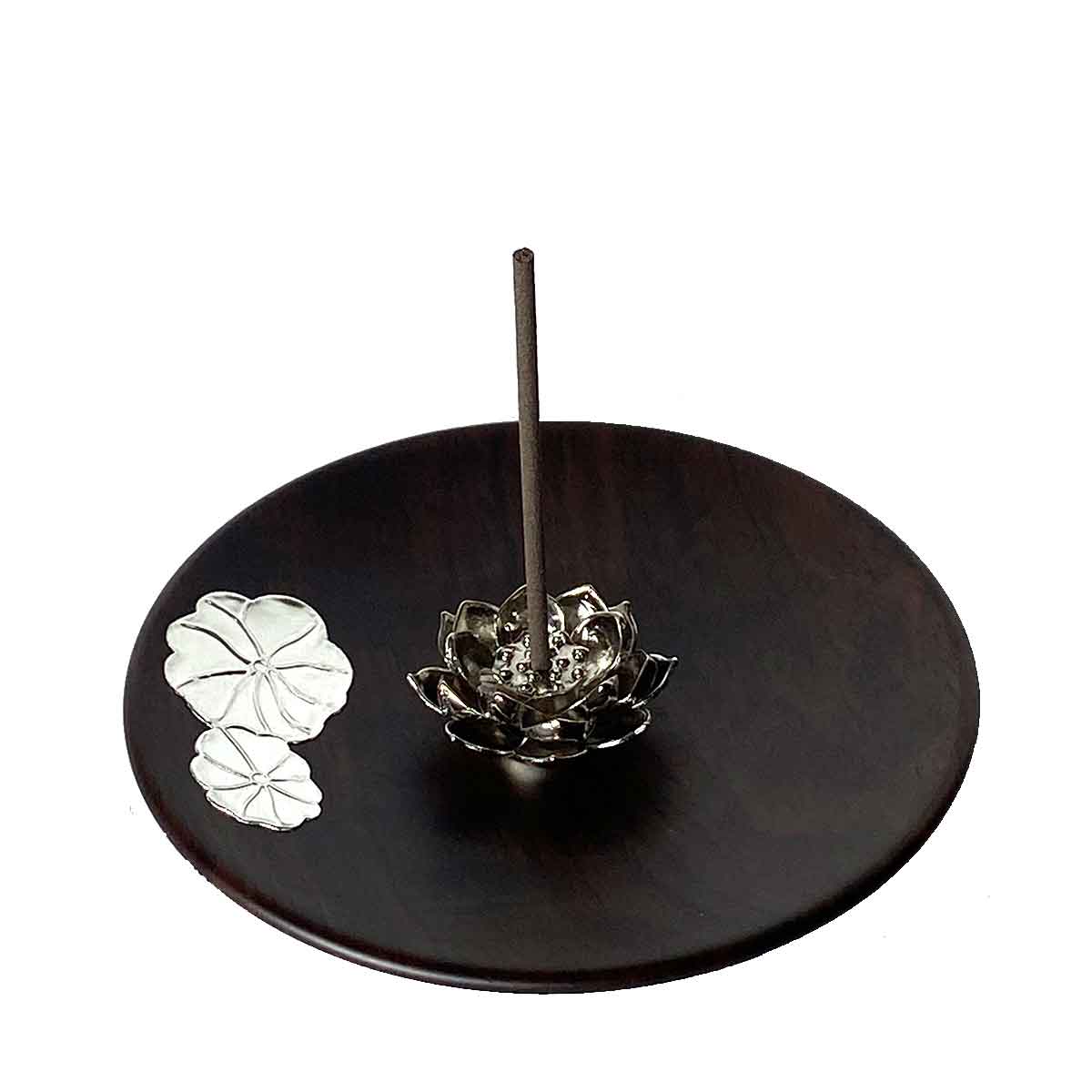 お香立て 木の皿｜和モダンな香立て・香皿セット（アンティーク調