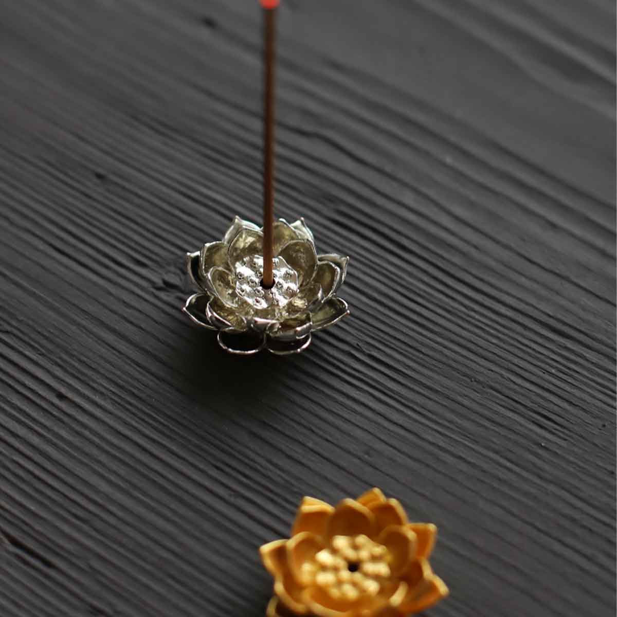 お香立て 銀の皿｜和モダンな香立て・香皿セット（アンティーク調