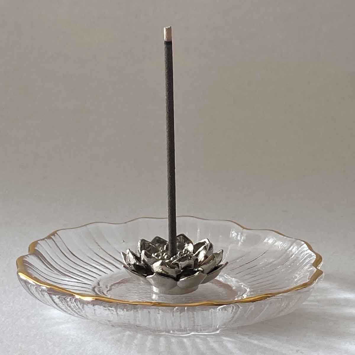 お香立て ガラス｜和モダンな香立て・香皿セット（アンティーク調