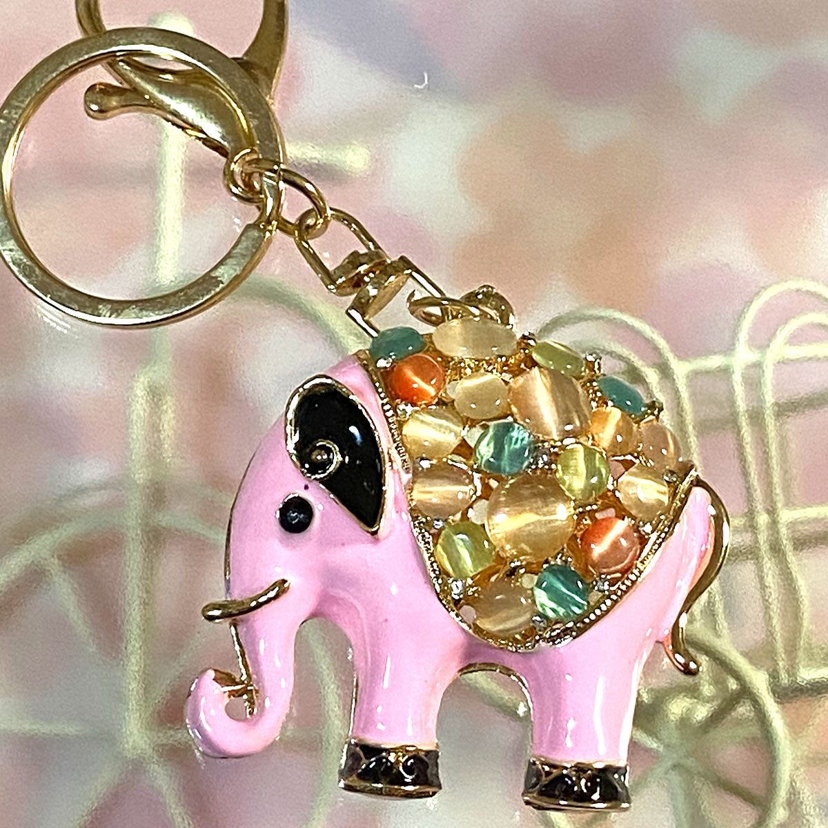 象（ゾウ）キーホルダー Cタイプ｜エナメル仕上げの可愛いバッグ