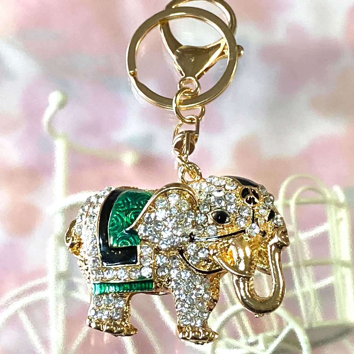 象（ゾウ）キーホルダー Aタイプ｜エナメル仕上げの可愛いバッグ