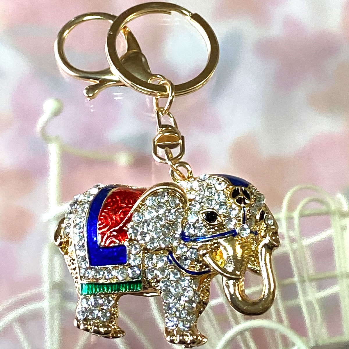 象（ゾウ）キーホルダー Aタイプ｜エナメル仕上げの可愛いバッグ