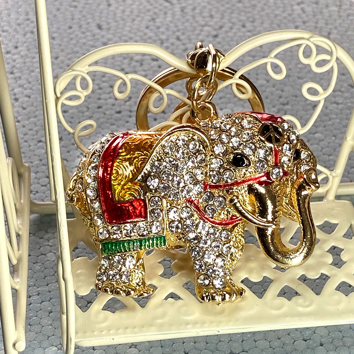 象（ゾウ）キーホルダー Aタイプ｜エナメル仕上げの可愛いバッグ