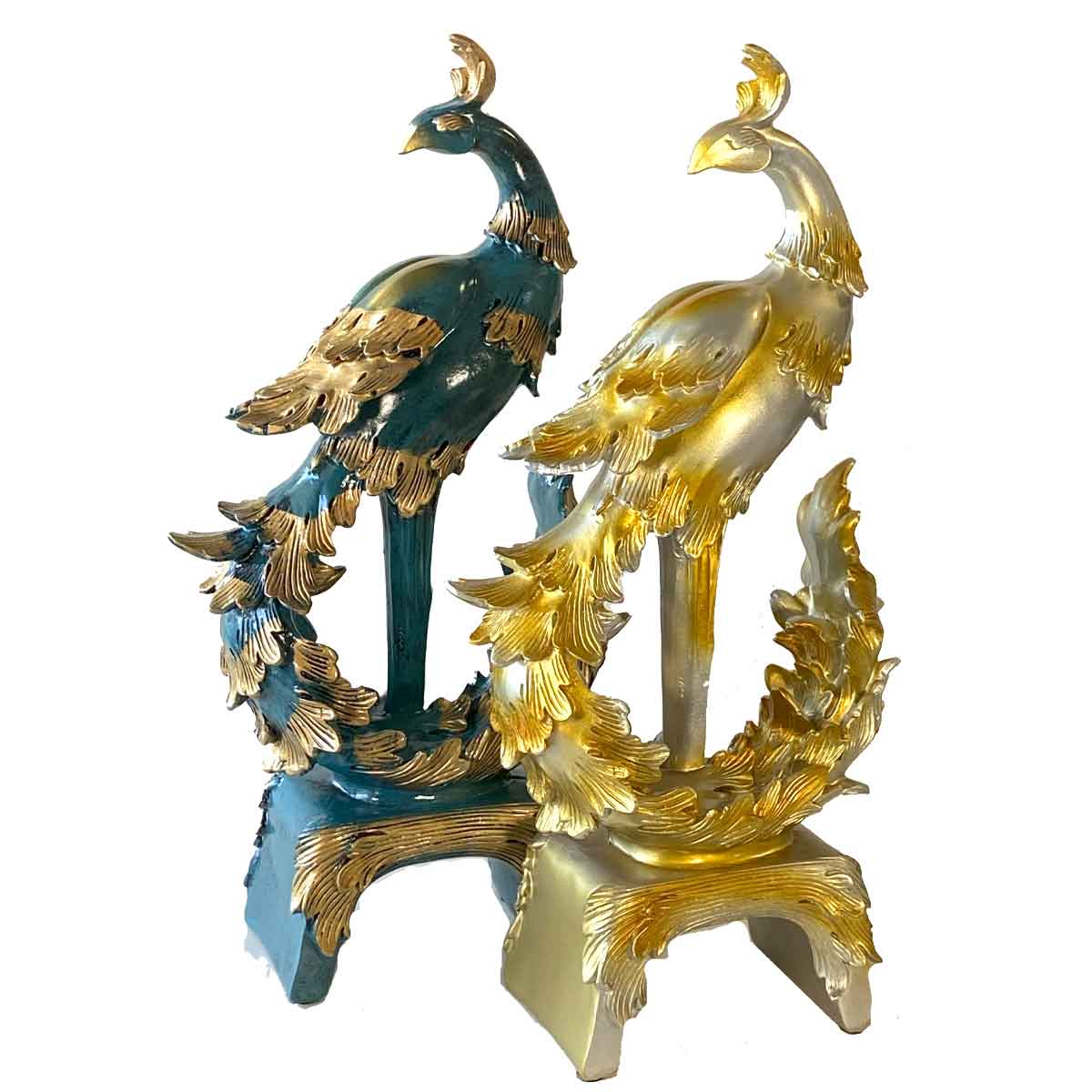 鳳凰の置物（39cm）｜繁栄と再生を象徴する風水インテリア｜金運