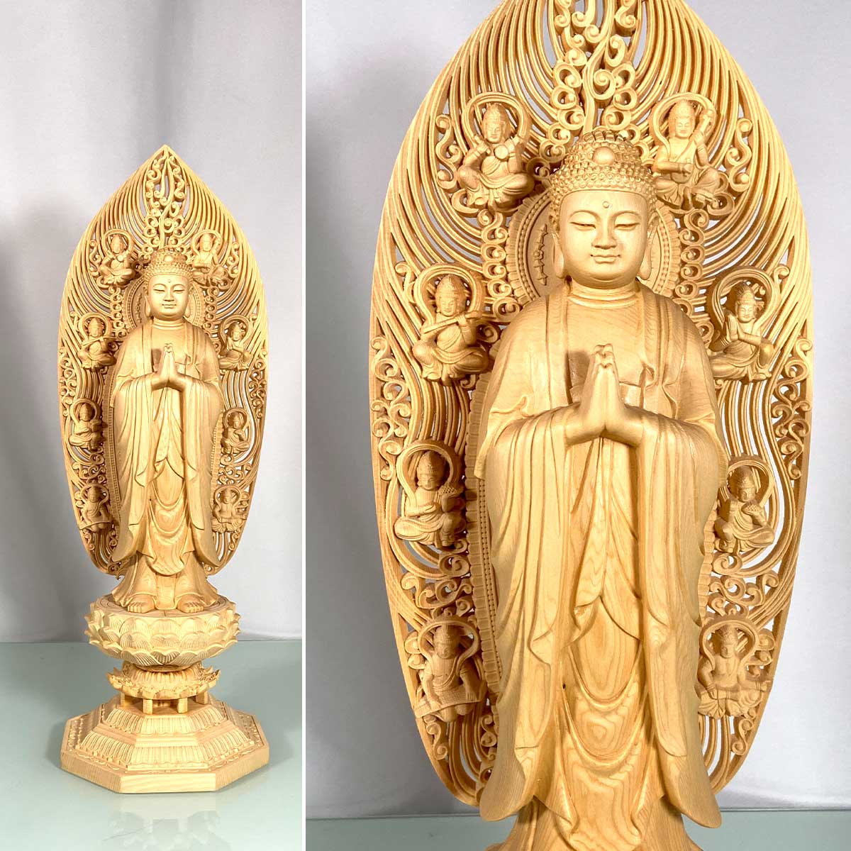 ♥古銅製　仏像　阿弥陀如来　立像　銅製　阿弥陀様　仏壇　観音像　骨董品 Yahoo!オークション -「阿弥陀如来 像」(銅製) (金属工芸)の落札