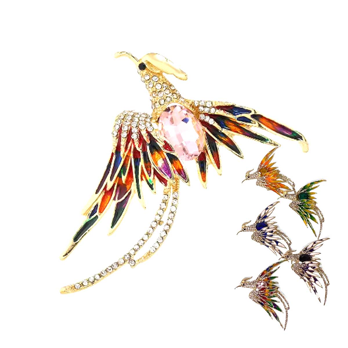 鳳凰 ブローチ 開運 風水 幸運 鳥 金運アップ コート ピン