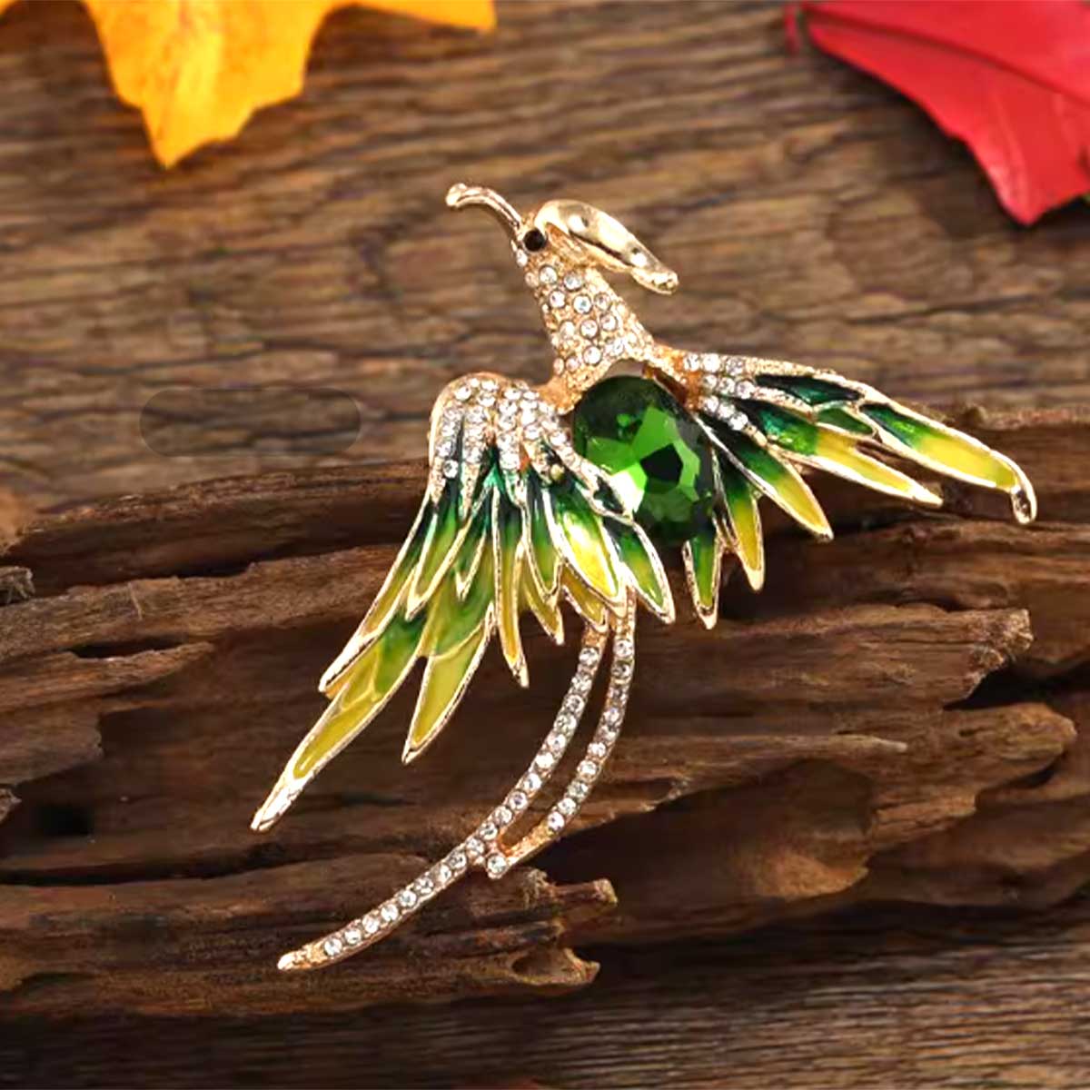 鳳凰 ブローチ 開運 風水 幸運 鳥 金運アップ コート ピン