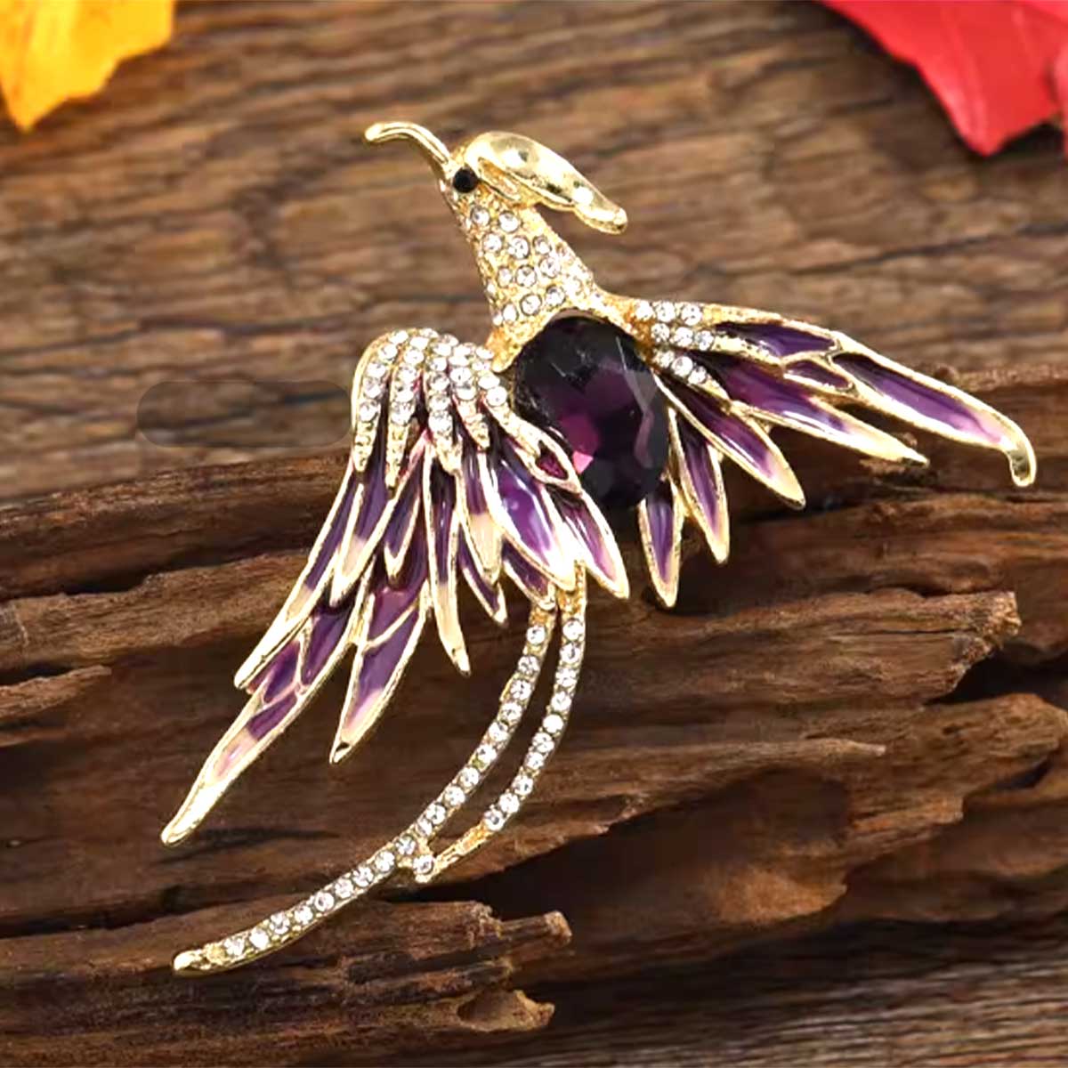 鳳凰 ブローチ 開運 風水 幸運 鳥 金運アップ コート ピン