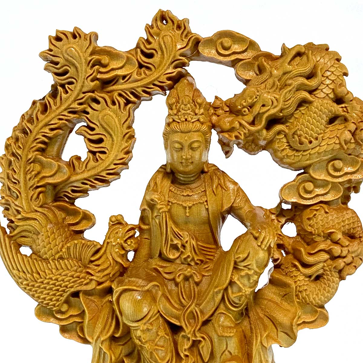 観音菩薩 木彫仏像｜桧木製・金装飾｜観世音菩薩・観自在菩薩｜龍王堂