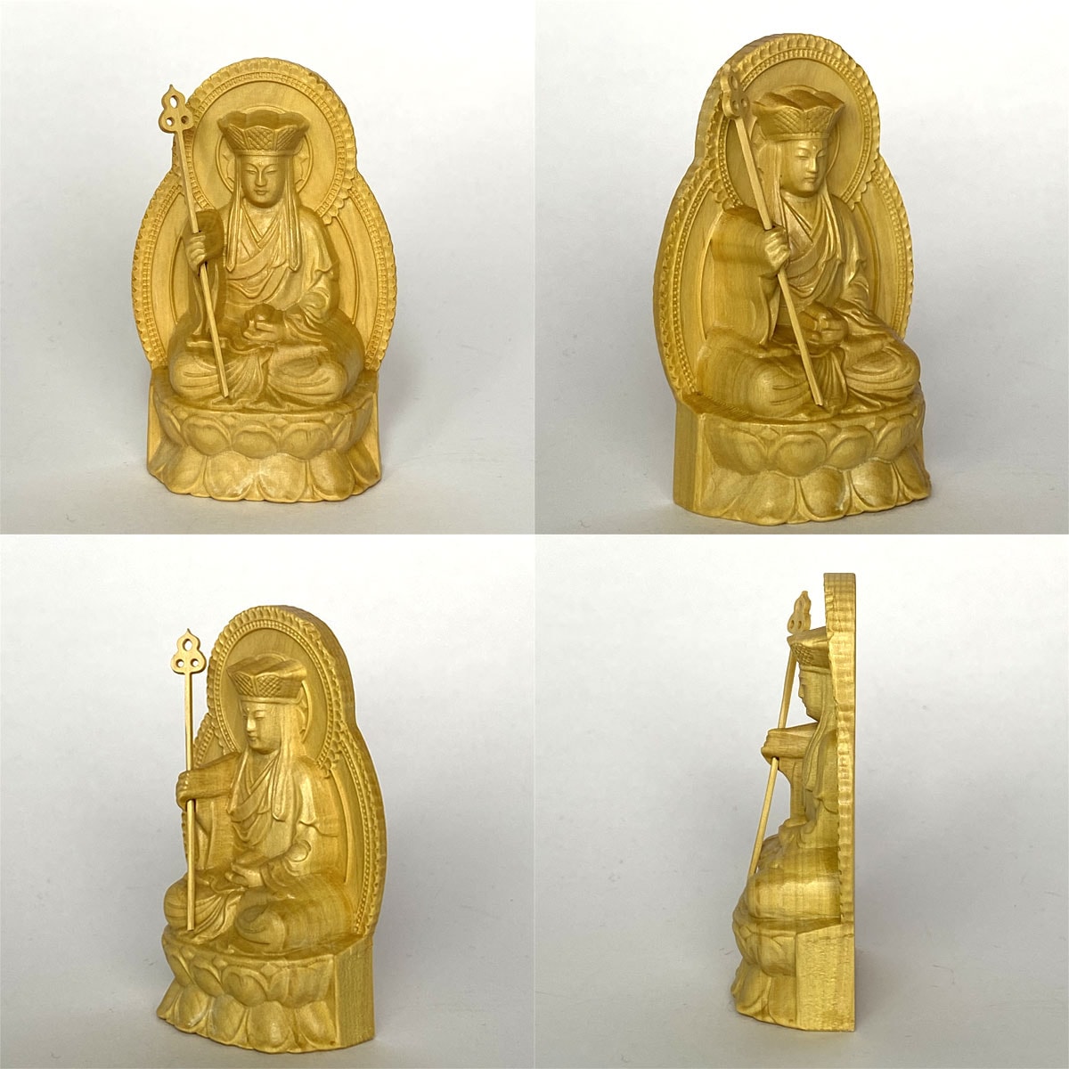 地蔵菩薩 木彫り仏像 ミニサイズ｜六道を救う慈悲の守護仏・手のひら