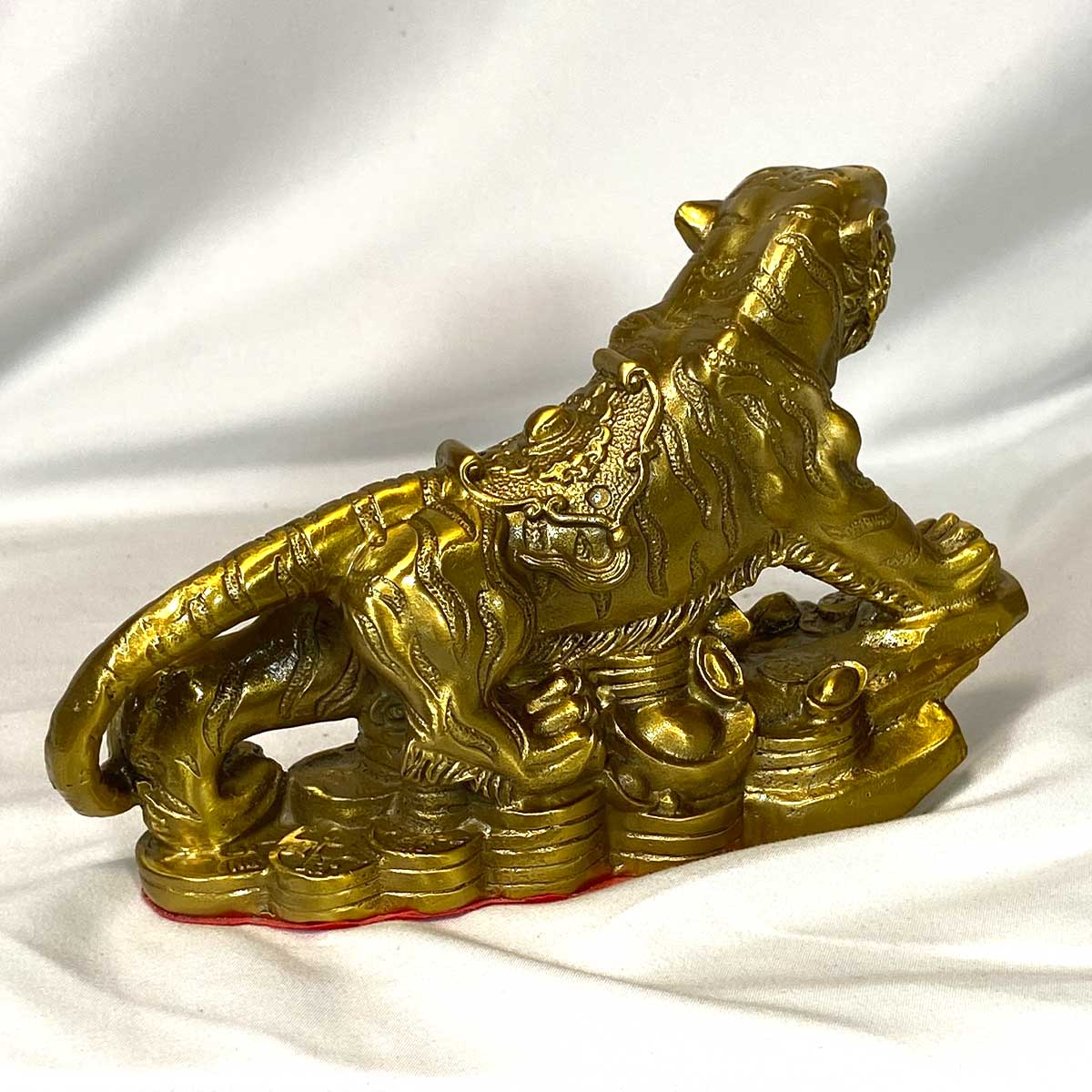 上山虎 虎の置き物 20cm×13cm 真鍮製 風水置物 金運 財運 事業運 邪気