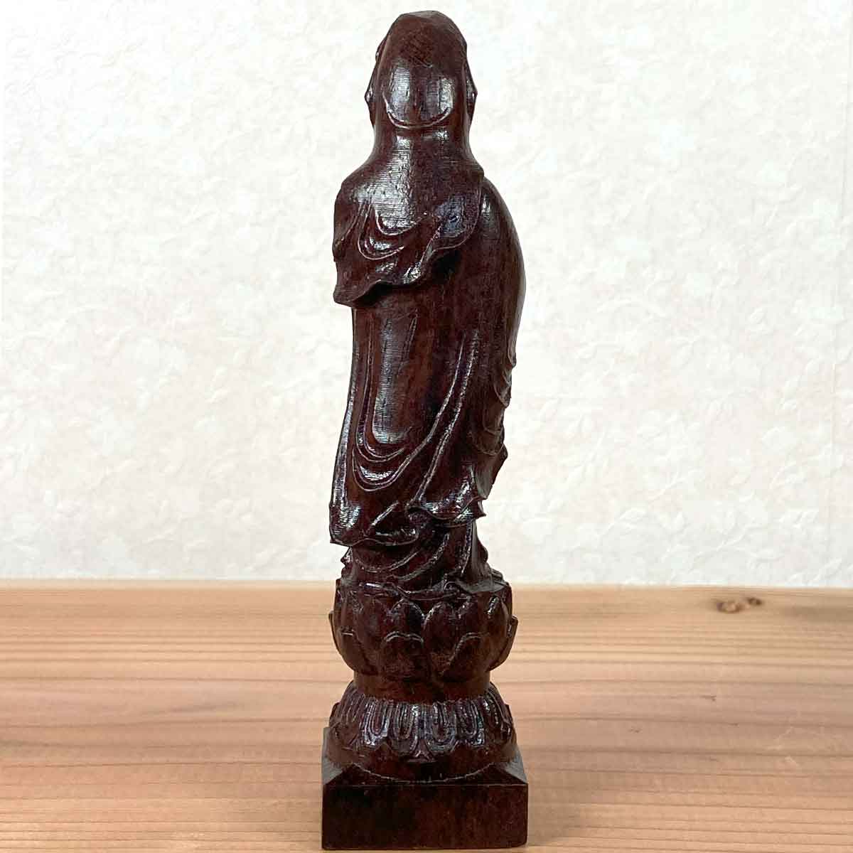 香木 白檀 観音菩薩立像 高32.5cm 細密彫刻 美品(A852) 十一面観音菩薩立像 文化遺産オンライン