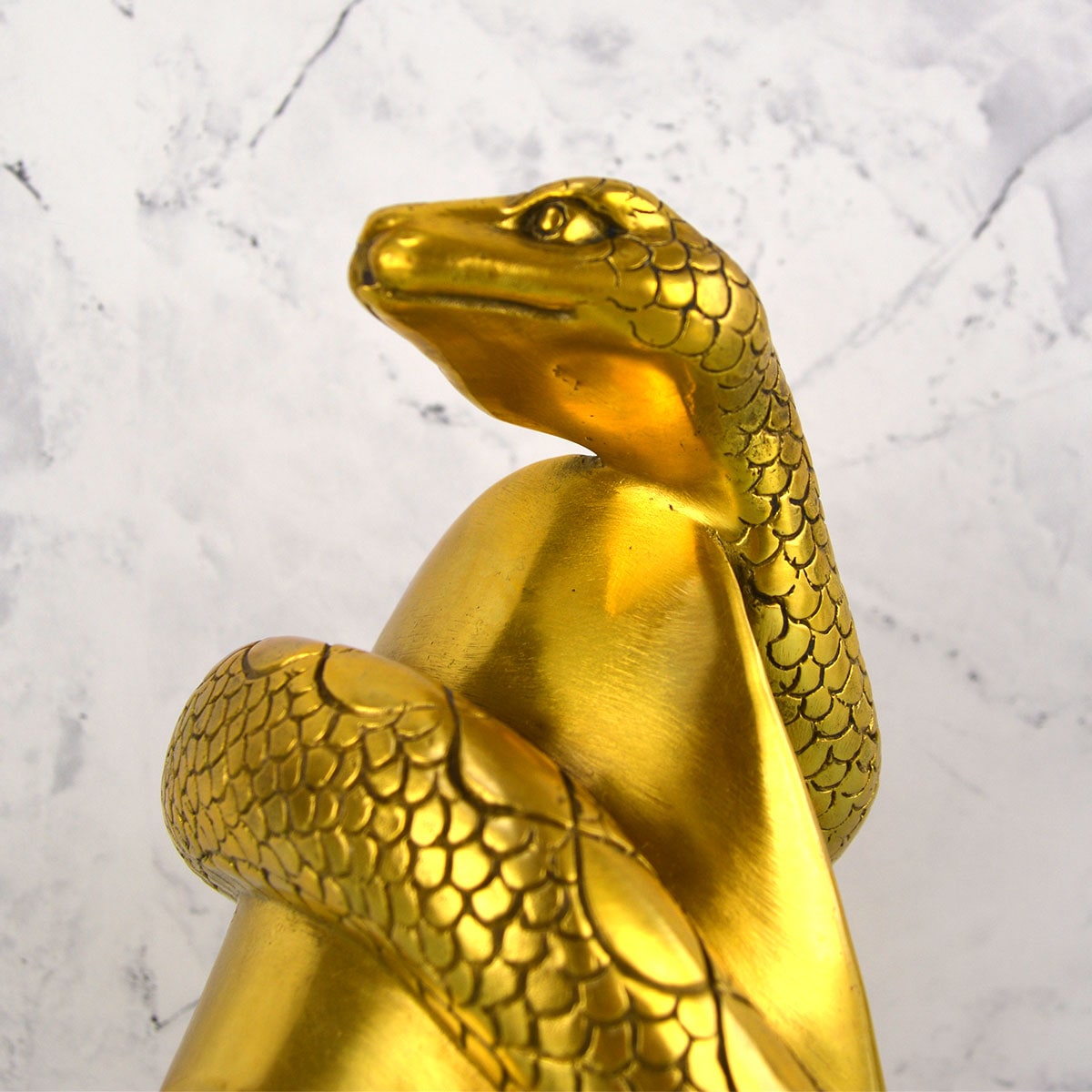 蛇 金運 銅製 置物 大Size｜弁財天の使い・長寿と繁栄を象徴する風水
