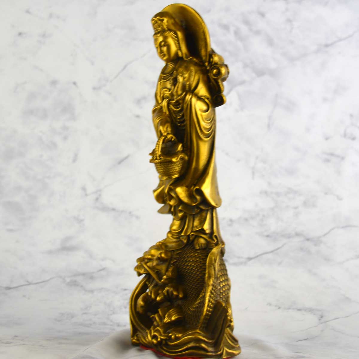 魚籃観音 仏像（高さ22cm）｜海上安全・大漁祈願・商売繁盛を願う守護