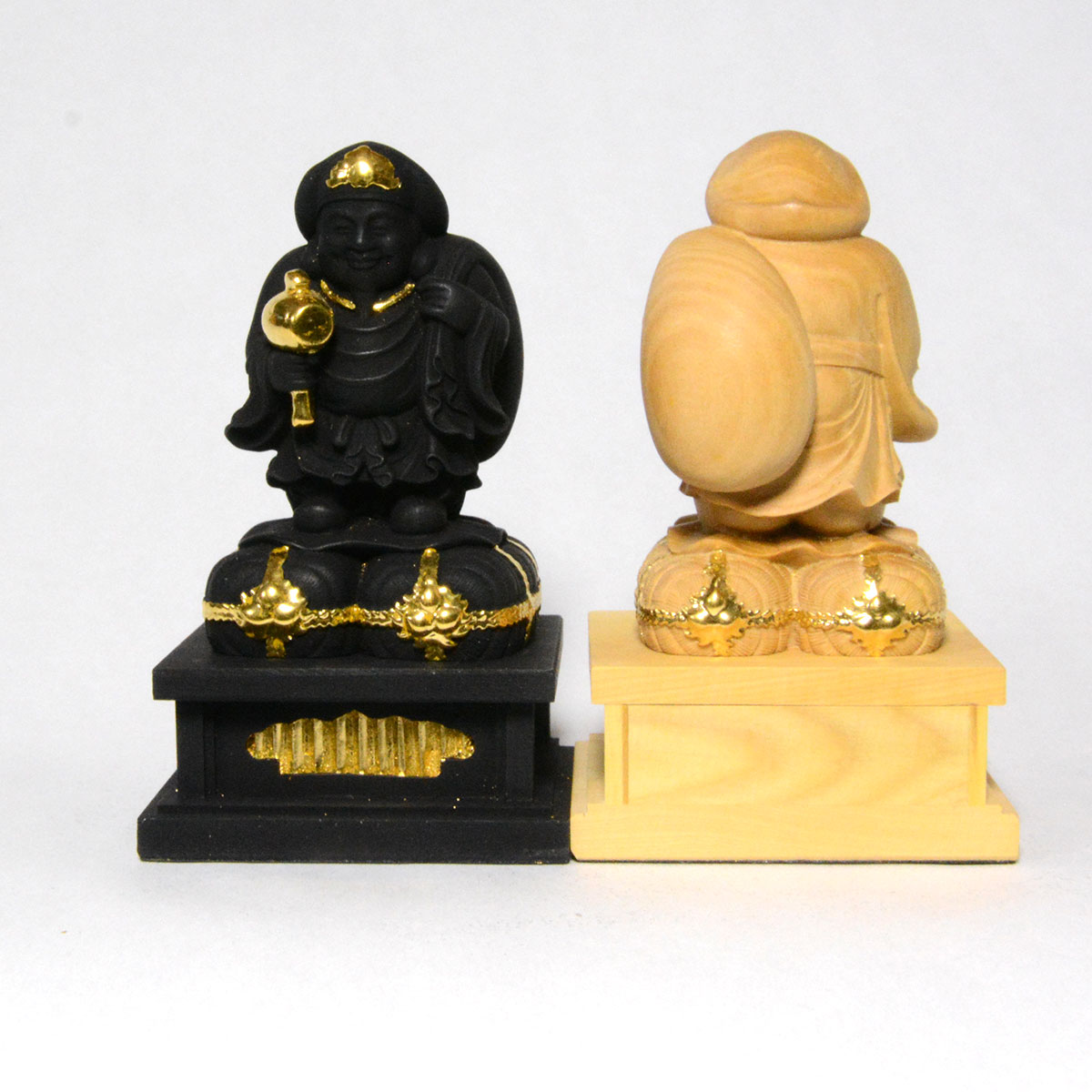 民衆仏　大黒天　明治23年？寅年作　木彫　神像　仏像　家の神　古民藝 神鳥 睦 | 『大黒天』 桂材 像高約20cm 総高約36cm 神鳥仏像彫刻工房