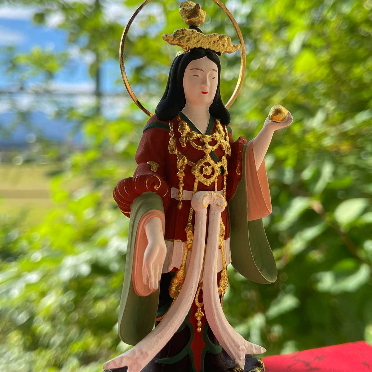 吉祥天（吉祥天女）木彫り仏像｜美・富・繁栄をもたらす福徳の女神