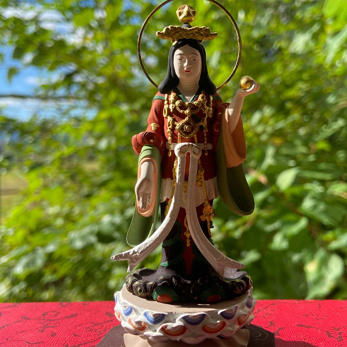 吉祥天（吉祥天女）木彫り仏像｜美・富・繁栄をもたらす福徳の女神