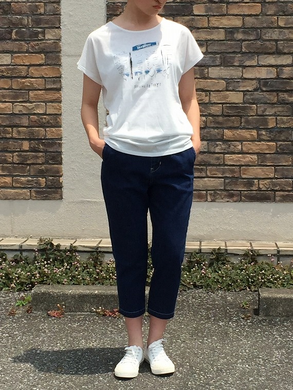 DEEP BLUE/ディープブルー ストレッチ切替テーパードデニムパンツ 