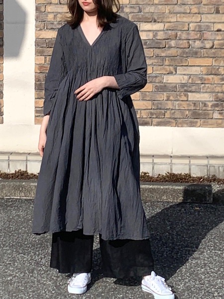 メゾンドソイル ミニピンタックワンピース 花柄 maison de soil