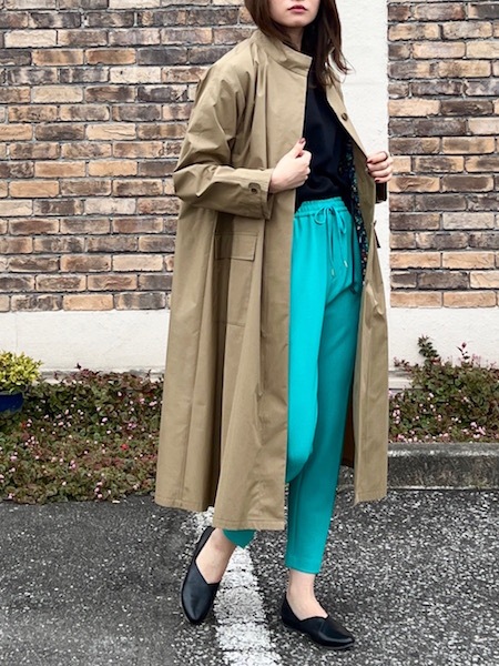 フラワープリント 希少!michel beaudouin ×tweedmillトレンチコート