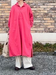 ARMEN/40s POPLIN WORK GATHERED SHIRTS DRESS2INAM2555PD[̵]