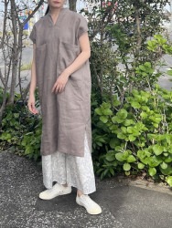 SI-HIRAI/スーヒライ　　　フレンチリネン スクエアチュニック　・　CHSS24-4914FL　 ［送料無料］