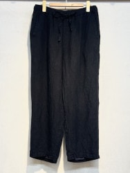 maison de soil /メゾンドソイル　　　60'S POWER LOOM LINEN PLAIN (OVERDYE) EASY CROPPED PANTS　・　IMDSH2101LPD　[送