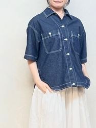 lelill/レリル　　C/Lデニムオープンシャツ　・　32530811　［送料無料］『ゆうパケット対応』