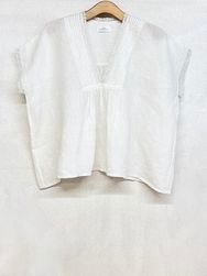 SOIL/롡60s LINEN PLAIN FRENCH/SL V-NECK PULLOVER WITH PINTUCK  INSL25201̵ ؤ椦ѥåб