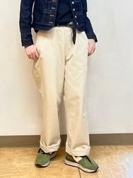 ARMEN/アーメン　 ORGANIC COTTON HERRINGBONE WORK PANTS　・　GNAM2551　 [送料無料]