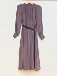 DONEEYU/ドニーユ　　マイクロデシン 長袖ギャザーワンピース　・　 U-2992　［送料無料］