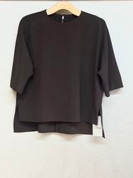 Ma couleur/マ クルール　杢調ストレッチツイル オーバーサイズ６分袖プルオーバー　 ・　J-4833　［送料無料］ 『ゆうパケット対応』