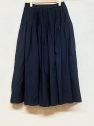 maison de soil /メゾンドソイル　　HANDWOVEN HEAVY COTTON PLAIN FLARED SKIRT WITH PINTUCK　・　	 INMDS25725　[送料無料