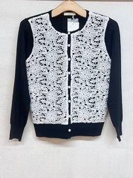 Crespi/クレスピ 　 ニット×レースカーディガン　　・　304-4501　［送料無料］『ゆうパケット対応』