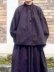 SOIL/ソイル　  40s POPLIN DOT PRINT FRILL COLLAR SHIRT 　・　NSL25533　［送料無料］　『ゆうパケット対応』　
