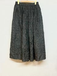 maison de soil /メゾンドソイル　　STITCHED BANGALORE SILK PAISLEY PRINT RAJASTHAN TUCK GATHERED SKIRT WITH LI