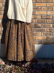 SOIL/롡60s CAMBRIC FLOWER PRINT GATHERED SKIRTNSL25595̵