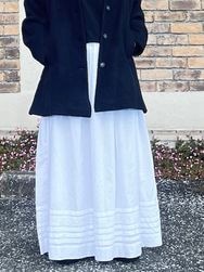 SOIL/ソイル　　60s CAMBRIC PLAIN WITH LACE GATHERED SKIRT　2色　・　NSL25624 ［送料無料］　『ゆうパケット対応』　