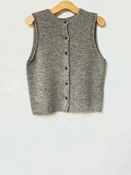 maomade/マオメイド 　JAPAN KNITシャペウ 2WAY天竺 × あぜ 編み地MIXベスト　・　551140