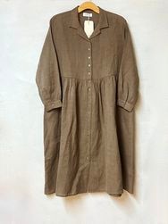 SALE SOIL/�����롡��WOOL/LINEN PLAIN OPEN COLLAR SHIRT DRESS������INSL24703�� [����̵��]��