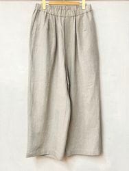 maison de SOIL /�᥾��ɥ����롡��40s FRENCH LINEN DYED CANVAS 2TUCK WIDE EASY PANTS������GNMDS2502FL��[����̵��]