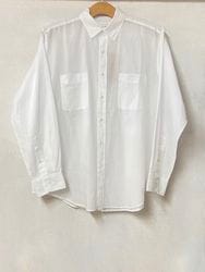 Vas-y Lentement/�������������ȥޥ�  80s ORGANIC VOILE PLAIN REGULAR COLLAR L/SL OVERSIZED SHIRT������NVL1861CV��������̵���ϡإ���å��ݥ����б���