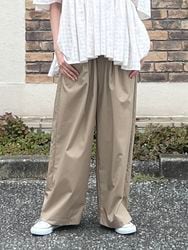 maison de SOIL /�᥾��ɥ����롡�� COTTON DYED WEATHER 2TUCK WIDE EASY PANTS������GNMDS2502CW��[����̵��]