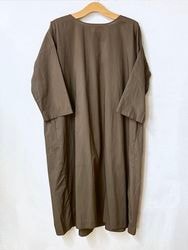 SOIL/�����롡  60s CAMBRIC PLAIN CREW-NECK BACK SIDE GATHERED DRESS������NSL26003 [����̵��]��